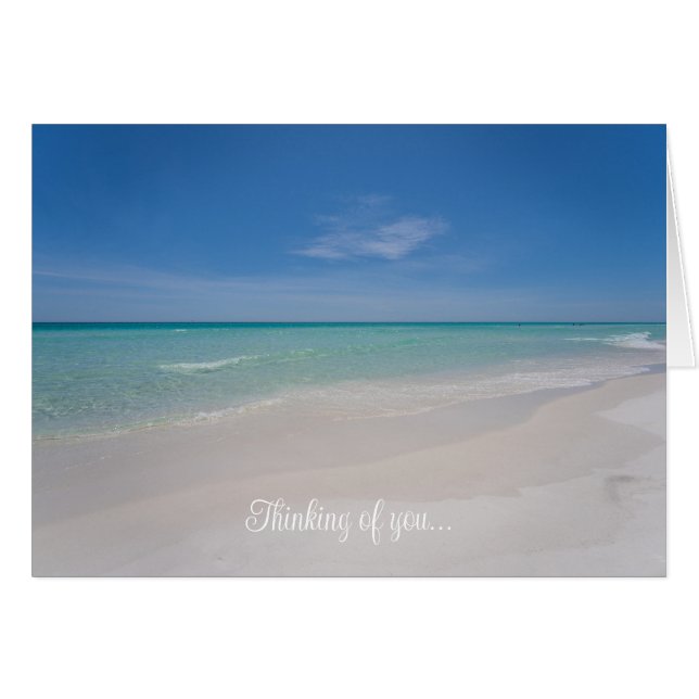 Destin Florida Beach Thinking Of You Card (Front Horizontal)