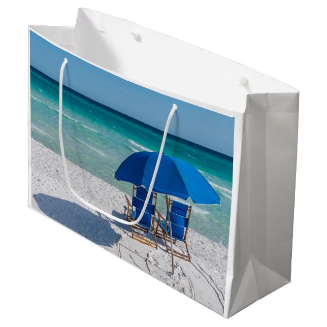 Destin Florida Chairs And Umbrella Gift Bag (Front Angled)