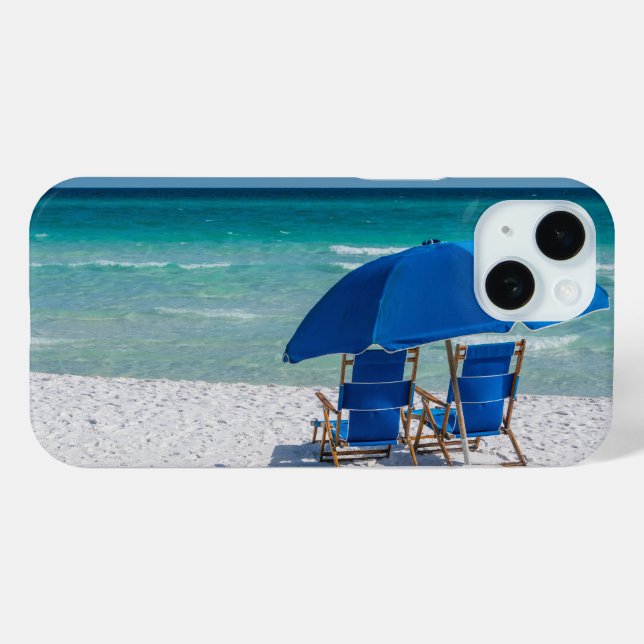 Destin Florida Chairs And Umbrella iPhone Case (Back (Horizontal))