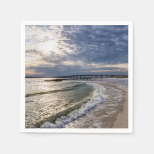Destin Florida Evening Waves Paper Napkin