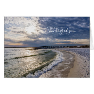 Destin Florida Evening Waves Thinking of You Card