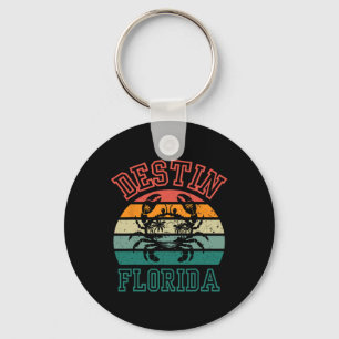 Destin Florida Fl Surfing Retro Sunset Us City Sta Key Ring