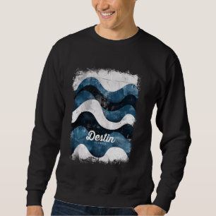 Destin Florida FL Tropical Beach Surfing Waves Vin Sweatshirt