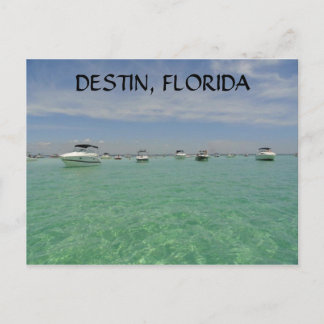 DESTIN FLORIDA NAUTICAL POSTCARD ON CRAB ISLAND