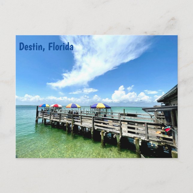 Destin Florida Ocean Boardwalk Photography Postcard (Front)