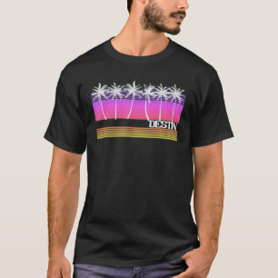 Destin Florida Retro Style Vintage Beach Sunset 70 T-Shirt