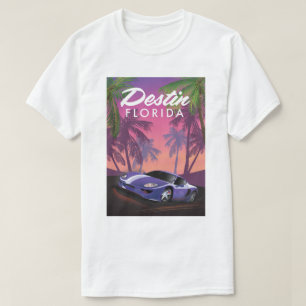 Destin Florida USA sports car poster. T-Shirt