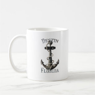 Destin Florida Vacation Nautical Anchor Sailing Coffee Mug