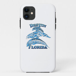 Destin Florida Vacation Tribal Dolphins iPhone 11 Case