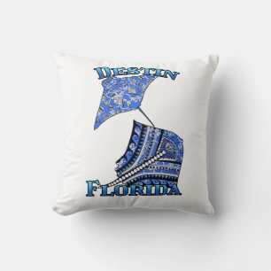 Destin Florida Vacation Tribal Stingray Cushion