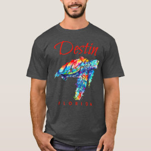 Destin Florida Watercolor Sea Turtle T-Shirt