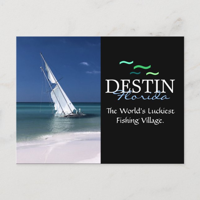 Destin Florida, Worlds Luckiest Fishing Village Postcard (Front)