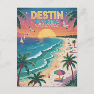 Destin Florida World's Luckiest Fishing Village Postcard