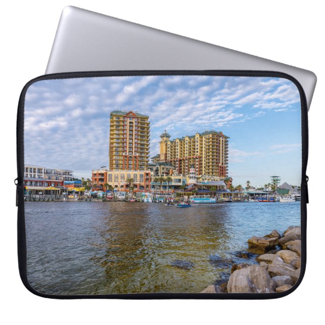 Destin Harbour Boardwalk Laptop Sleeve (Front)