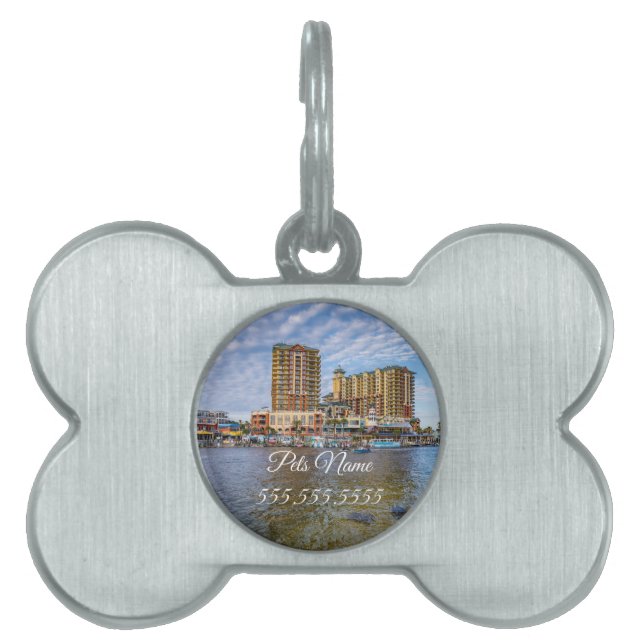 Destin Harbour Boardwalk Pet Tag (Front)