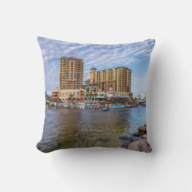 Destin Harbour Boardwalk Pillow (Front)
