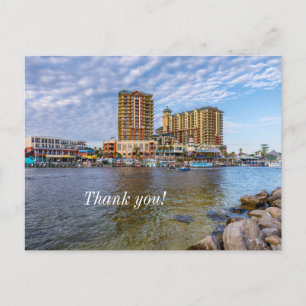 Destin Harbour Boardwalk Thank You Postcard