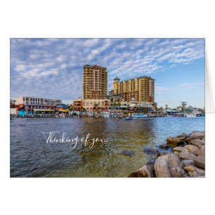 Destin Harbour Boardwalk Thinking Of You Card