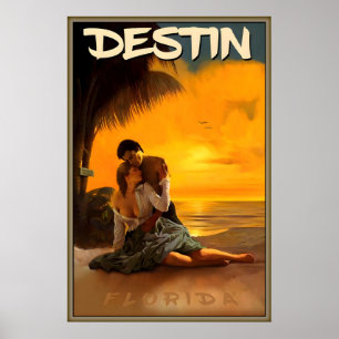 Destin Okaloosa County Florida Beach Travel Poster