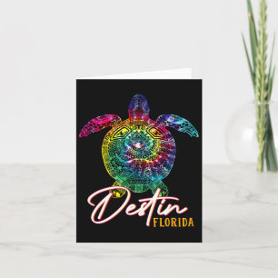 Destin Tie Dye Sea Turtle Florida Matching Family  Card