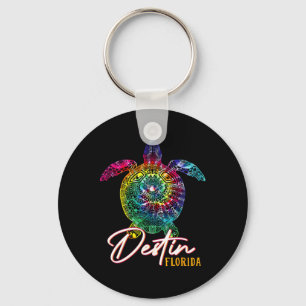 Destin Tie Dye Sea Turtle Florida Matching Family Key Ring