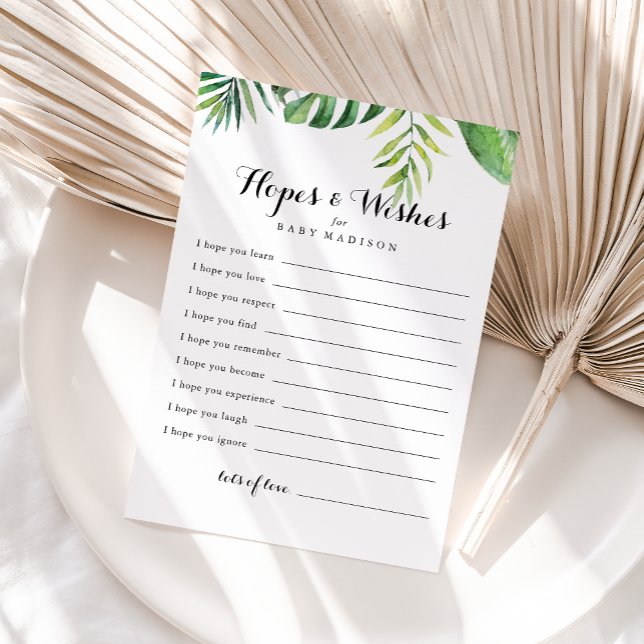 Destination Baby Shower Hopes & Wishes Card (Creator Uploaded)