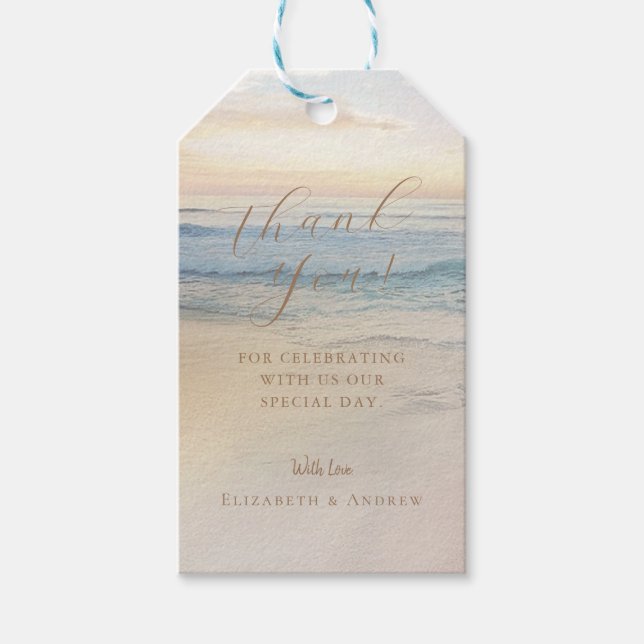 Destination Beach Wedding  Gift Tags (Front)
