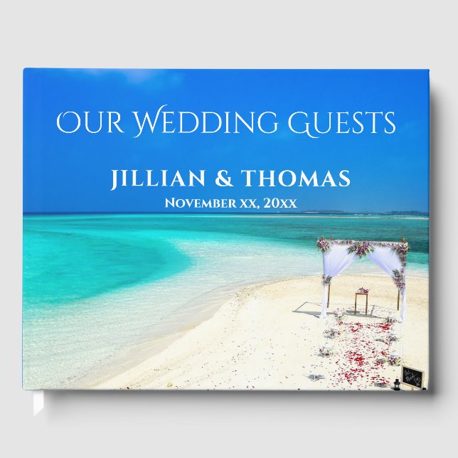 Destination Beach Wedding  Guest Book (Front)