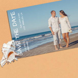 Destination Beach Wedding Photo Save The Date