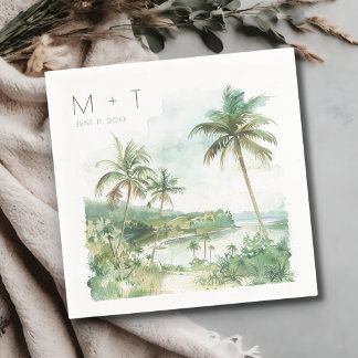 Destination Beach Wedding Reception  Napkin