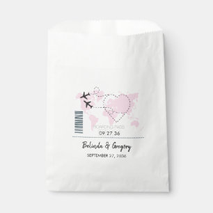 Destination Boarding Pass Wedding   Favour Bag