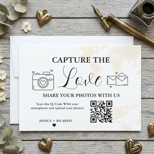 Destination Capture the Love Wedding QR Code Card (Creator Uploaded)