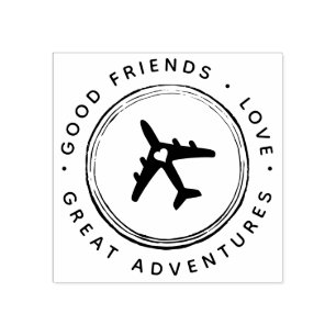 Destination Celebration Great Adventures Airplane Rubber Stamp