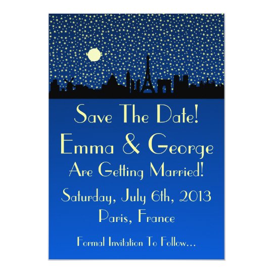 Destination Celebration - Paris Skyline Invitation