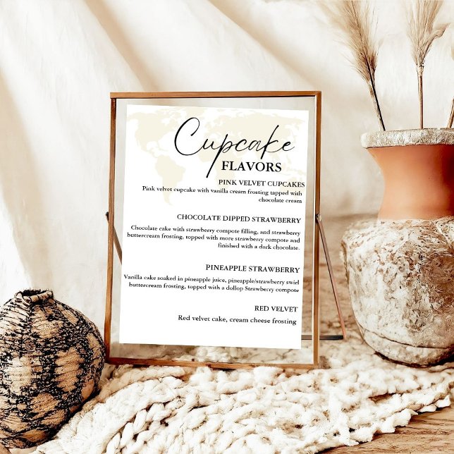 Destination Cupcake wedding menu dessert sign (Creator Uploaded)