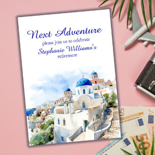 Destination Greece island Retirement Party  Invitation