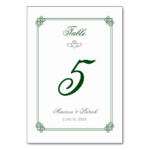 Destination Ireland Table Number