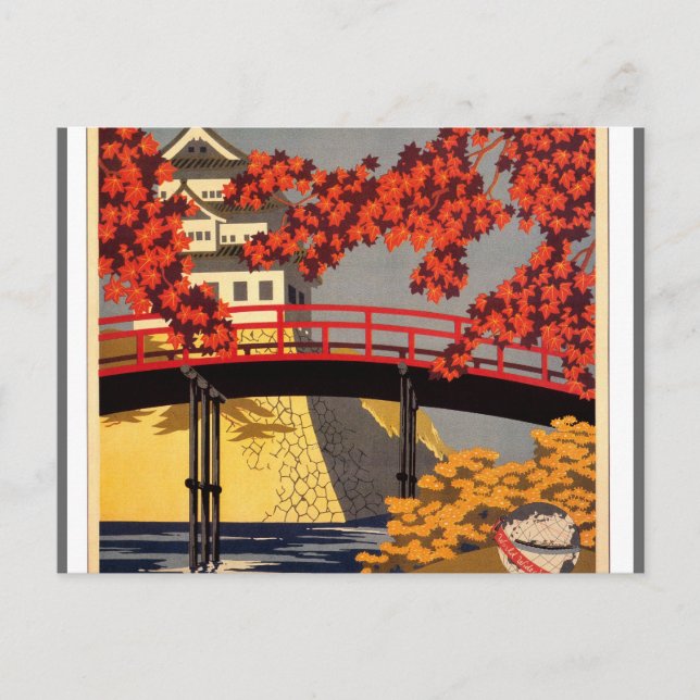 Destination: Japan Travel Poster Postcard (Front)