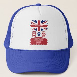 Destination London UK Vacation Trucker Hat