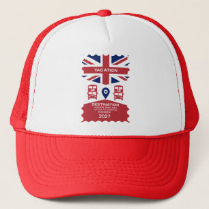 Destination London UK Vacation Trucker Hat