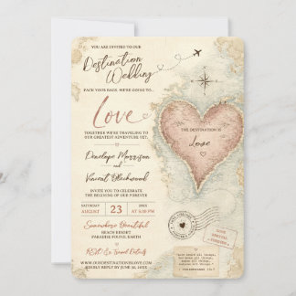 Destination: Love Wedding Invitation