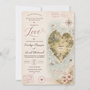 Destination: Love Wedding Invitation