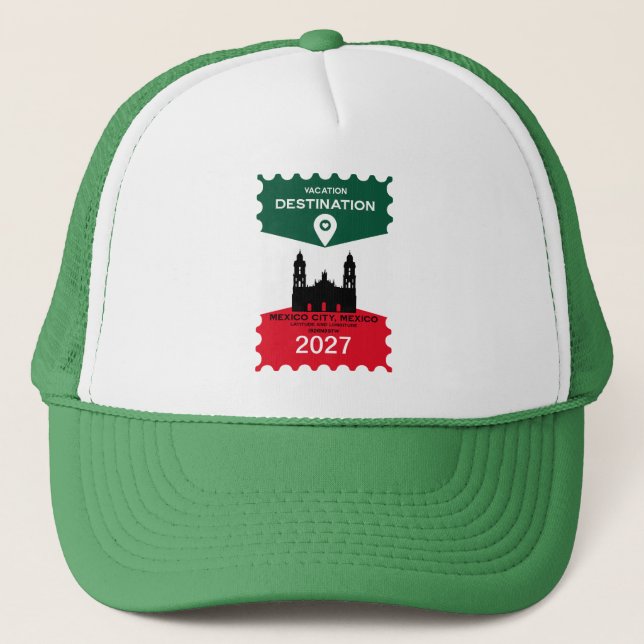 Destination Mexico Vacation Gift Trucker Hat (Front)