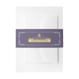 Destination New Orleans Invitation Belly Band