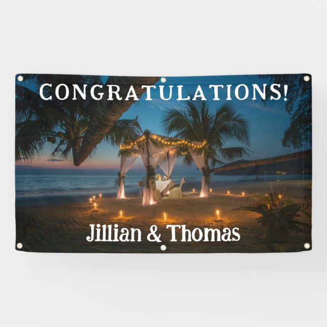 Destination Paradise - Wedding Banner (Horizontal)