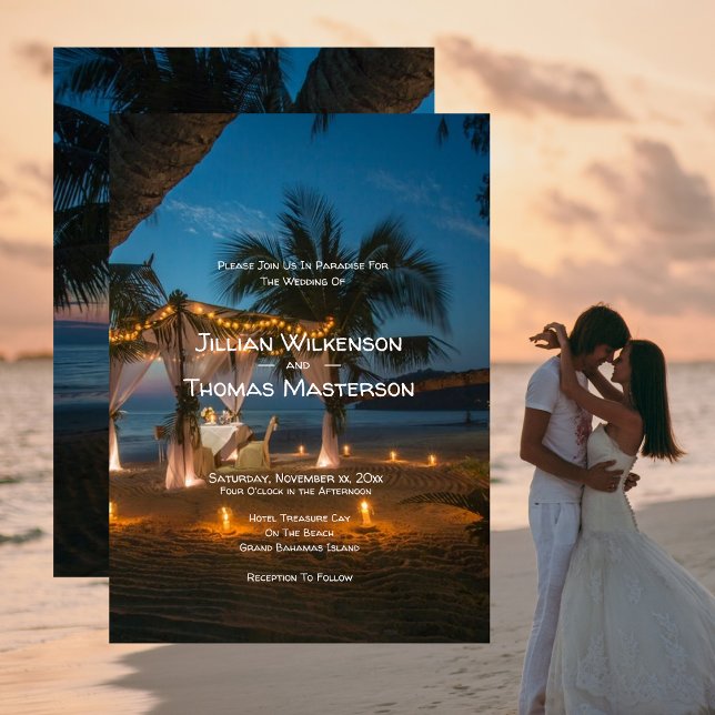 Destination Paradise - Wedding Invitation Card (Creator Uploaded)