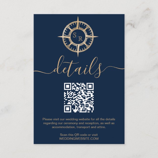 Destination Passport Compass QR Code Details Enclosure Card (Front)