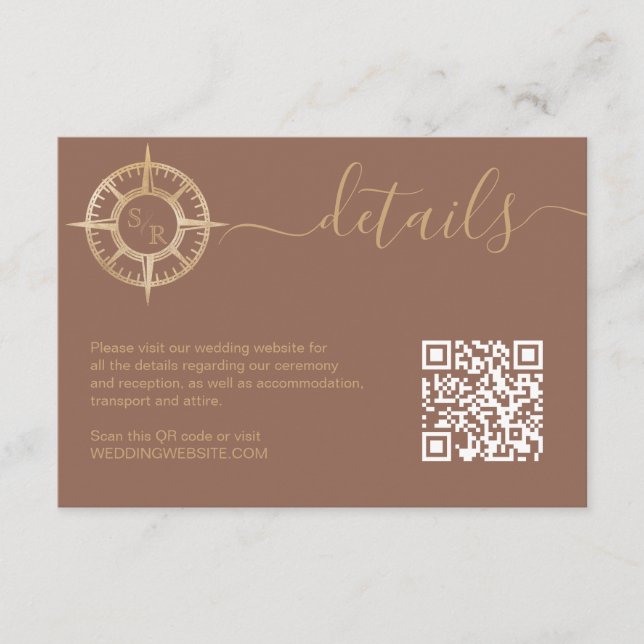 Destination Passport Compass QR Code Details Enclosure Card (Front)