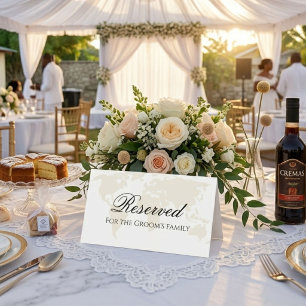  Destination reserve for the bride's family  Place Card