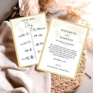 Destination Travel wedding day  Events Timeline  Program